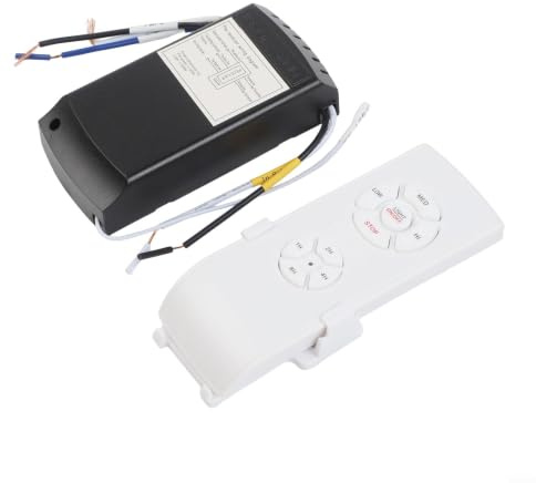 Telecomando radio per ventilatore da soffitto e luce con impostazione timer, bianco