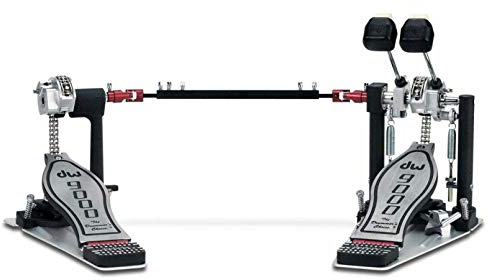 Drum Workshop 9000 Serie Lefty Doppel-Bassdrum-Pedal mit Tasche