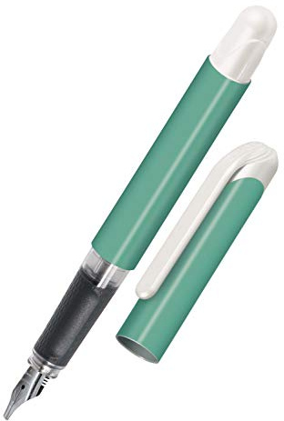 Online Schönschreibfüller College Mint, Kalligrafiefeder 1,4 mm, Tinten-Füller für Rechtshänder, ergonomisches Griffstück, Standard-Tintenpatronen, inkl. Kombipatrone blau