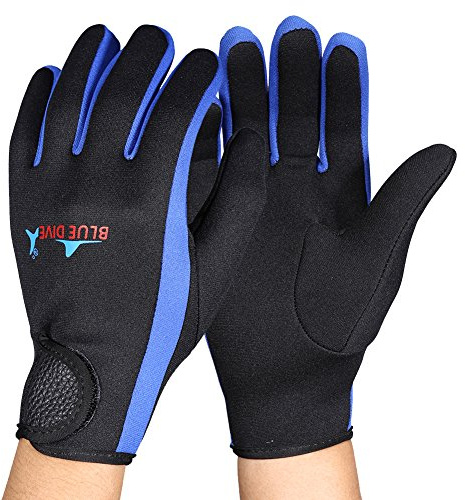 VGEBY 1 par de guantes de buceo de neopreno, para kayak, surf, deportes acuáticos (L-azul)