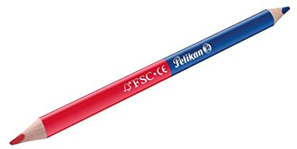 Pelikan Silbentrennstift rot/blau, dicker Dreikant-Stift zum Schreibenlernen, weiche 4 mm Mine, 1 Stück