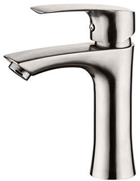 Bassin-Hahn-Modern Style Badezimmer Edelstahl Deck montiert Bad Kalt- und Warmwasserhahn Mixer Griff L71002 L71001, L71001, Edelstahl