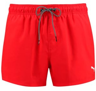 PUMA korta badbyxor för män (1-pack), Röd, M