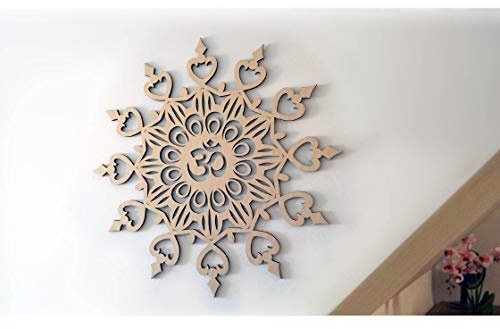 kh Teile Mandala Wand Deko 3D Echt-Holz Zeichen Boho Wandschmuck Wanddeko Wandschmuck Zimmer Wohnzimmer, Büro, Restaurant, Flur, Küche Hotel Bad Arbeitszimmer Polygon Wandbild ohne LED Beleuchtung