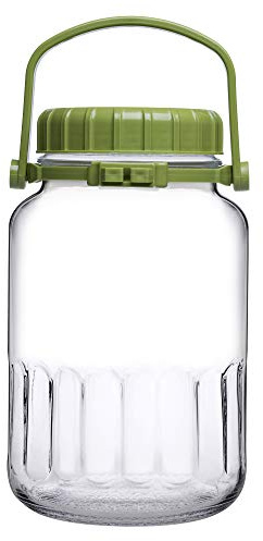 Queensway Home & Dining Clear Glass Food Jar Preserve Airtight Container Storage Lid 3L 4L 5L (2, 4 Litres)
