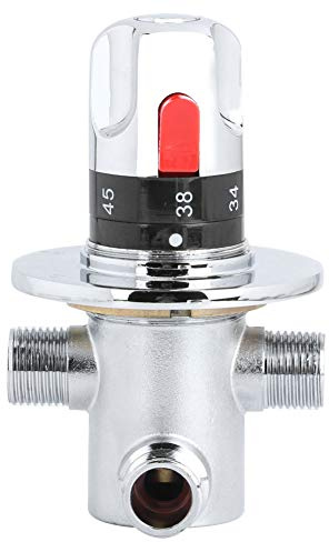 Brass Thermostatic Hot/Cold Water Mixing Temperature Control Valve for Home Water Heater Thermostatic Mixer Valve Thermostatic Mixer Bar Thermostatic Mixer Shower Valve Thermostatic Valve,Inlet Valve