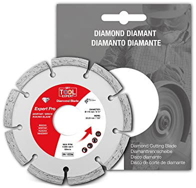 Expert Pro Diamond Mortar Disc 115mm/4.5, Masonry Joint Raking Blade for Grinders, Repointing Raker Tool for Fast Removal of Old Mortar, Brickwork Pointing