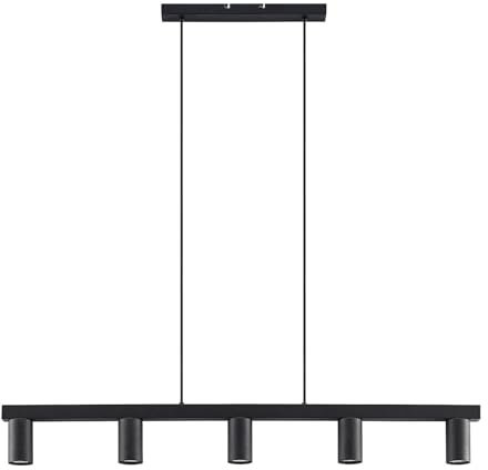 Ceiling Light 'Baliko' dimmable (Modern) in Black Made of Metal for e.g. Living Room & Dining Room (5 Light Sources, GU10) from Lindby | Pendant Lighting, lamp, Hanging lamp, lamp, Ceiling lamp