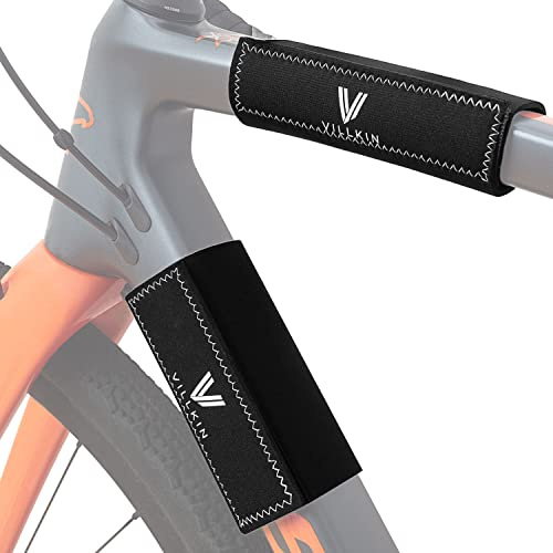 Villkin Protezione per telaio per bicicletta, 3 pezzi, universale, per tutti i portabici e biciclette (nero, universale)