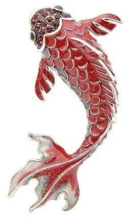YAHOYA Niedliche Fisch Emaille Broschen Für Frauen Kinder Große Karpfennadeln Koi Tier Anstecknadel Mode Mädchen Schmuck Mantel Brosche Zubehör Geschenk