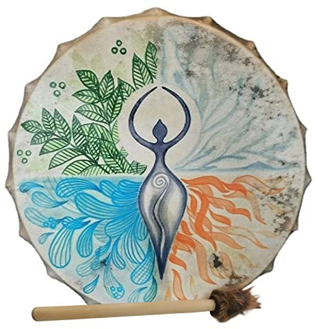 Tambour Chamanique, Tambour Chamane Avec Bâton, Tambour Chamanique Fait Main, Tambour Sibérien, Guéri-son Du Son, Réflexion Du Tambour Et Méditation Pour Adultes