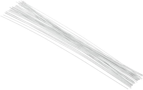 PATIKIL Blumenstiel Draht 36cm, 22 Spurweite 14 Blumendraht 50 Stk Papier Gewickelt Eisen Kunstblume Stiel Zubehör für Heimwerker Blumenstrauß Stiel und Handwerk Dekoration Weiß