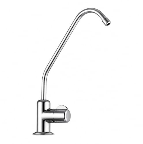 Grifo cromado EUR - 50. 1 carril para equipos de ósmosis inversa. Grifo de agua de ósmosis. Fácil instalación sin necesidad de piezas adicionales. Estándar. Bbagua.