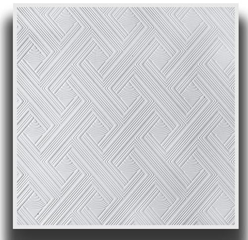 10 o 20mq (40 oppure 80 pezzi) di pannello decorativo a soffitto in polistirene compatto 50x50cm (spess. 1cm) ELVAS Pacco da 10 metri quadrati