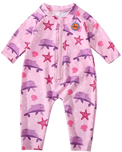 Swimbubs - Traje de baño UV para niños, traje de baño para niñas, protección solar, chaleco de protección contra erupciones, UPF50