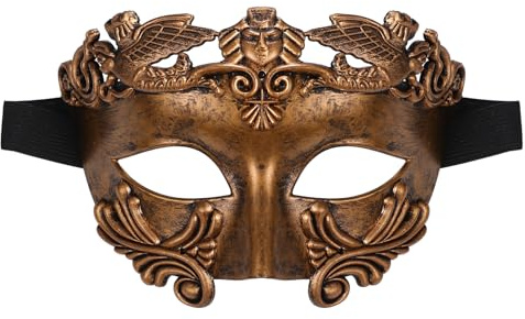 OIDEA Herren Venezianische Maske Halbmaske: Punk Samurai Soldatenmaske Maskerade Venedig römischer griechische Augenmaske Halbegesichtsmaske Leicht angenehm Kostüm Maske für Maskenball Maskerade
