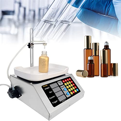 JKSVTF Liquid Filling Machine, 1-50ml Liquid Filling Machine, Automatic Liquid Filling Digital Control Liquid Filler, Commercial Bottle Filler for Water, Beverage, Fuel, Vinegar, Oil and