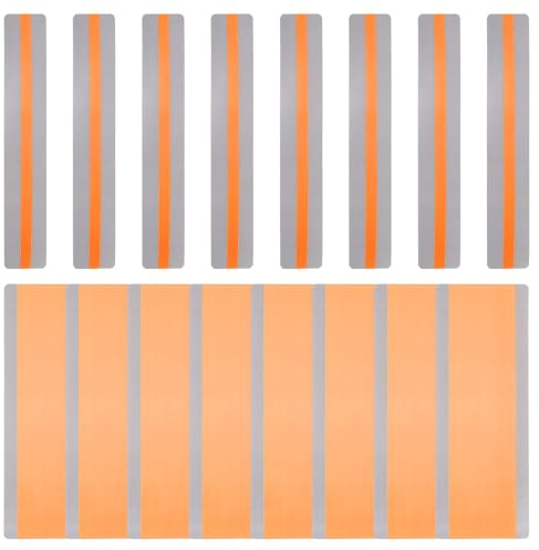 PATIKIL 16Pcs Bandes de surlignage pour lecture guidée,2 Tailles Marque-pages colorés avec surlignage, règles de suivi de lecture pour aider à la dyslexie, Orange