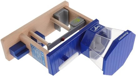 LALAFINA Flughafen-gleisspielzeug Holzspielzeug Auto Flugzeugmodell Aus Holz -flugzeugstation Aus Holz Holzeisenbahnzubehör Gleiszubehör Aus Holz Polizeistation Plastik