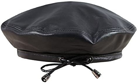 LVUNZJCA Lederhüte für Damen Eimer Hut Beanie Hat neue Stil Männer Damen Baskenleder Unisex Wintermützen für Damen