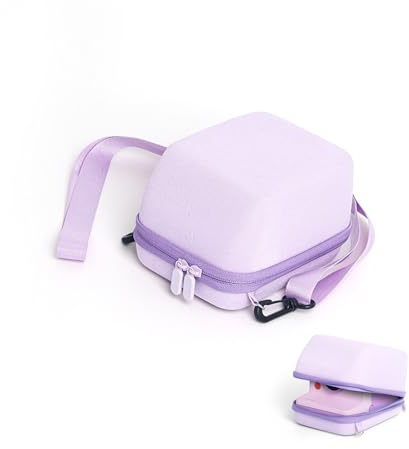 Aisnyho Étui pour appareil photo compatible avec Polaroid OneStep, OneStep+, Onestep 2, Now, Now+ Gen 2, I-Type Instant Film Camera, coque de protection rigide en EVA avec bandoulière réglable, violet