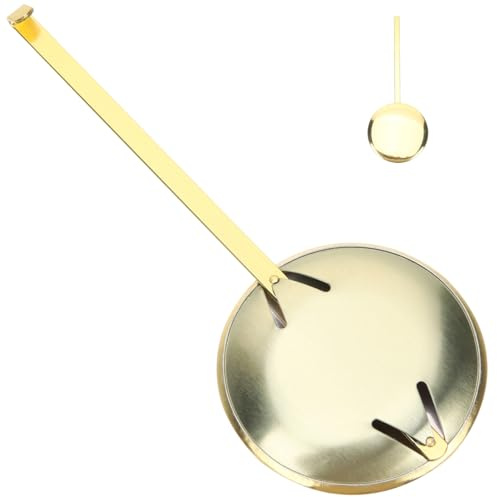 HOMSFOU Ersatz-uhrenpendel Metallpendel Für Wanduhr Uhrenzubehör Hochglanz-Gold Einfache Montage