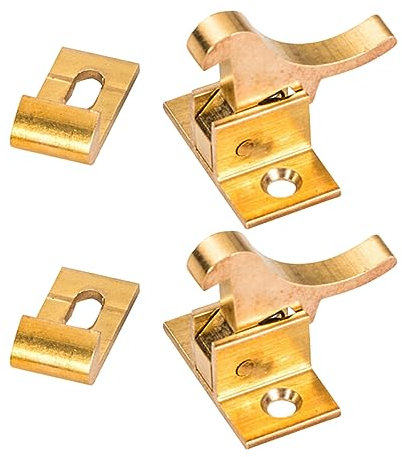 DIYEAH 2pièces Serrures De Fenêtre Cuivre Sécurité Supplémentaire Pour Intérieur Et Extérieur Lot