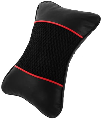 Ciieeo Nackenkissen Fürs Auto Elastisch Und Atmungsaktiv Kopfstütze Aus Pu Leder Mit Polyester Mesh Einfache Montage Nackenstützkissen Für Fahrer Und Beifahrer Autoinnenraum Zubehör