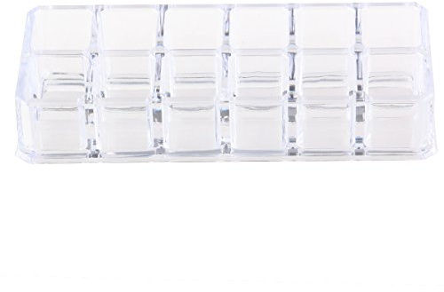 minkissy Organizador de Maquillaje Transparente de Acrílico Duro con Compartimentos para Lápices Labiales y Cosméticos Soporte Compacto para Uso Profesional y Doméstico