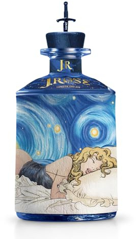 Gin J.Rose Con ASTUCCIO - JR80 Limited Edition - London Dry Gin Artigianale - 80° compleanno del Maestro Milo Manara - Bottiglia da 70 cl - (700 ml, JR80 LIMITED EDITION)