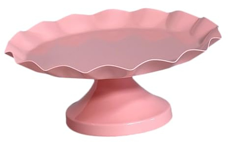 ARTSEWPLY Alzata per Torta in Metallo Rosa Piccolo Espositore per Dolci Moderno per Feste Supporto per Cupcake e Vassoio Porta Torte per Matrimoni e Compleanni