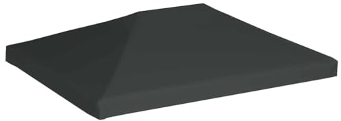 Sostituzione Copertura Superiore per Gazebo, Tetto per Tendone Da Festa, Copertura Superiore per Gazebo 310 g/m² 4x3m Grigia Per Balcone Portico Patio Residenziale