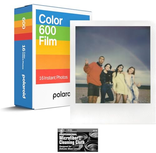 Polaroid Lot de 2 films instantanés colorés pour appareils photo 600 et i-Type avec chiffon de nettoyage