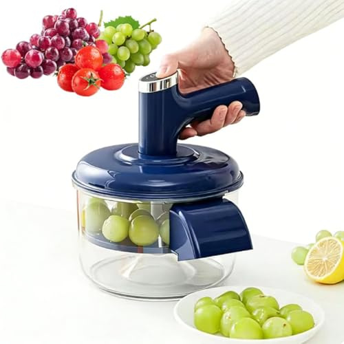 Sbucciatore di Verdure Elettrico, Macchina per Sbucciare Aglio, Strumento per Rimuovere la Buccia della Frutta, Sbucciatore Multifunzionale per Frutta e Frusta per Uova per Cucina, Casa e Campeg Blue