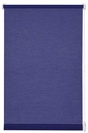 Gardinia Rollo zum Klemmen oder Kleben, Tageslicht-Rollo, Blickdicht, Alle Montage-Teile inklusive, EASYFIX Rollo Uni, Dunkelblau, 60 x 150 cm (BxH)