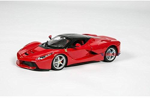 Bburago Maisto France BBburago - Ferrari LaFerrari Rouge à l’échelle 1/24 - Voiture Miniature de Collection pour Enfants et Passionnés d’Automobile - Modèle Sport avec Finitions Réalistes