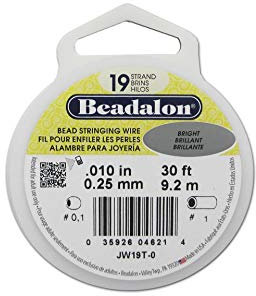Beadalon BDA04621 0.010 In. Bead Wire 19 Strand, Bright - 30 Ft.