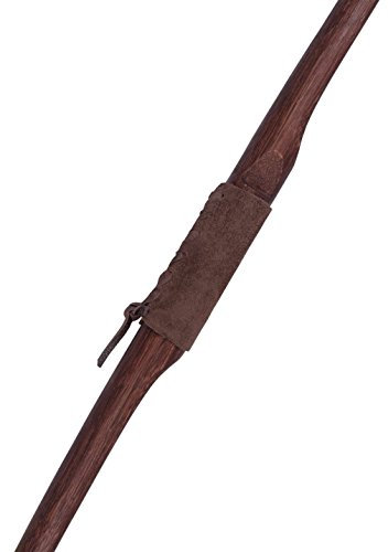 Battle-Merchant bägge hand långbåge Agincourt 180 cm – 70 tum, mörkbrun inklusive senor elfenbåge krigsbåge 25 till 40 kg dragvikt (25 lbs)