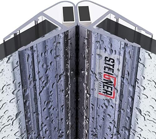 MAGNETDUSCHDICHTUNG Duschdichtung Magnet SET 201cm 90° Grad UKM04 Dichtprofil Dusche Ersatzdichtung Wasserabweiser Duschkabine magnetisch Dichtung Glasdusche Duschprofil Duschtürdichtung Schwallschutz