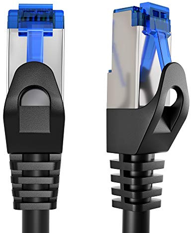 KabelDirekt – LAN-/Netzwerkkabel – 7,6m – Gigabit, RJ45, Silber | Ethernet-/Patchkabel für Gigabit-Netzwerke – verbindet Router, Modem, Switch, PC & Konsole via RJ45 – silbern, flexibel