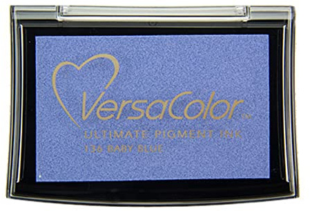 Tsukineko VersaColor Stempelkissen - Blau, Baby Blue - Groß - Deckend, Wasserbasis - Wasserfest - Embossing
