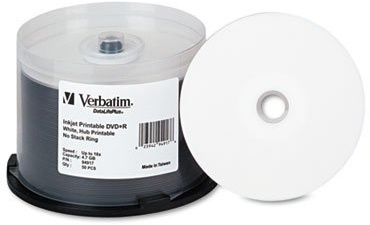 VER94917 - Verbatim Inkjet Printable DVDR Discs