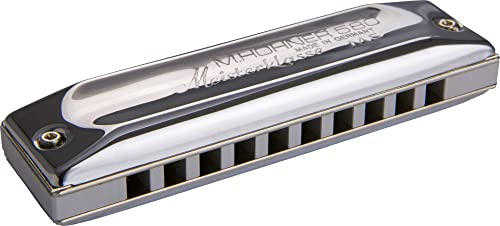 Hohner Meisterklasse Ms C-mundharmonika, diatonische Mundharmonika, Tonart: C-Dur, MS System, 20 Stimmzungen, Leichtmetallkorpus