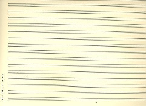 Notenpapier Quart-Format quer 18 Systeme 34x27 cm (5 Bögen)