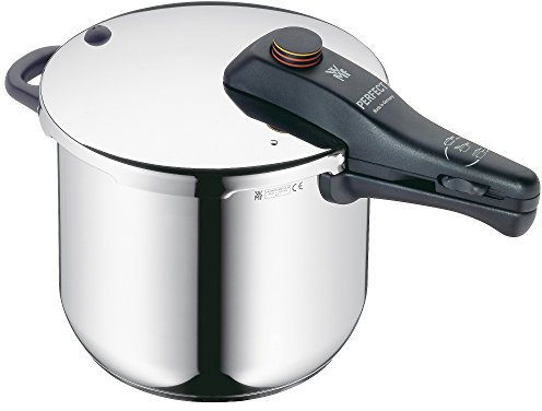 WMF 792639200 Cromargan Perfect pentola a Pressione con Inserto, Argento, 22 cm, 6.5 Litri