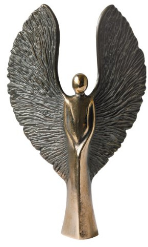 Butzon & Bercker Bronzeengel Figur 9 cm - Handgefertigte Bronze Skulptur