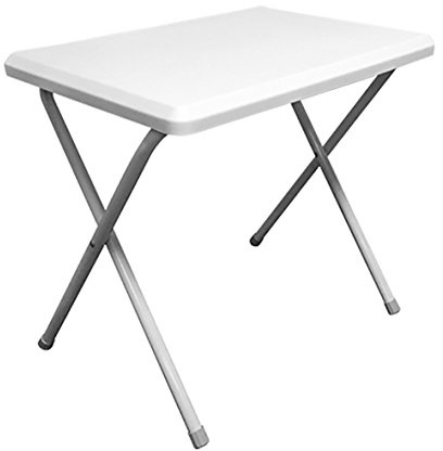 Milestone Camping 28000 Folding Camping Table/Lightweight & Portable/Anti-Slip Feet & Wipe Clean Top Surface/Great For Caravans, Picnics, Camping & Fishing Trips, White