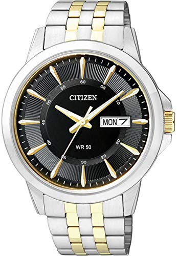CITIZEN Herren Analog Quarz Uhr mit Edelstahl Armband BF2018-52EE