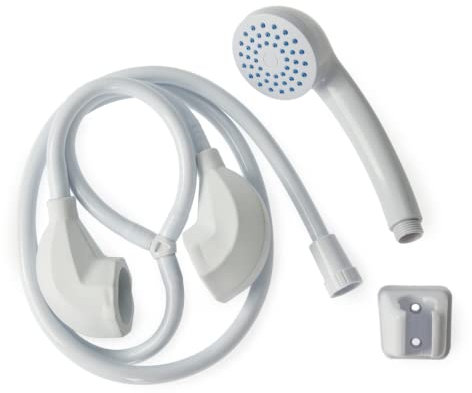 Blue Canyon Apollo Shower Spray| Bathroom Accessory| Premium Shower Attachment for Bath taps| Push-on-Fitting,| Suitable for Round & Oval Taps Upto 3cm| Shower Head for Bath| 1.2 Meters| (White)