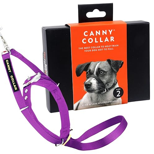 Canny Collar – Collare a Cavezza Addestramento Cane | Collare Anti‑Tiro Gentile e Sicuro | Camminate Piacevoli Senza Stress – Viola, Taglia 2